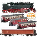 Fünfkuppler 125 Geburtags Lok LGB Wagen-Set 4+1 Gratis HSB-Wagen